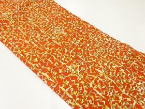 アンティーク　ひげ紬更紗模様名古屋帯